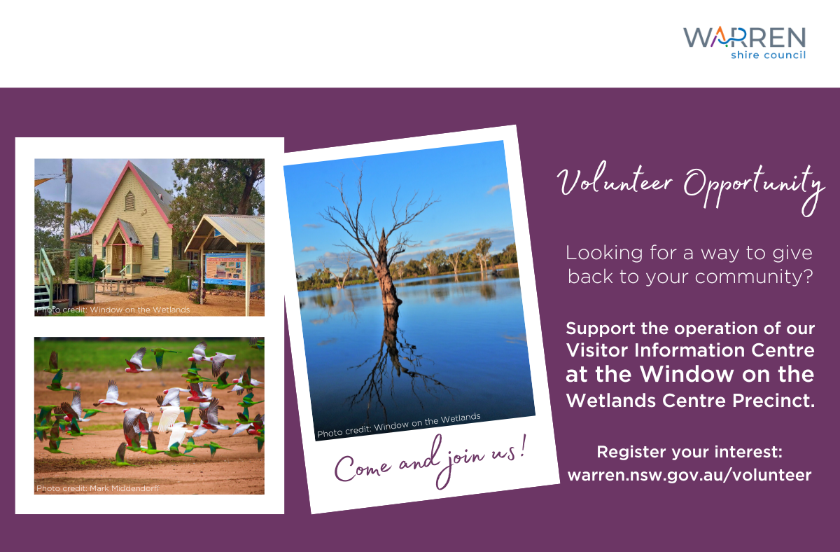 Volunteer Opportunity: Visitor Information Centre at the Window on the Wetlands Precinct - Post Image